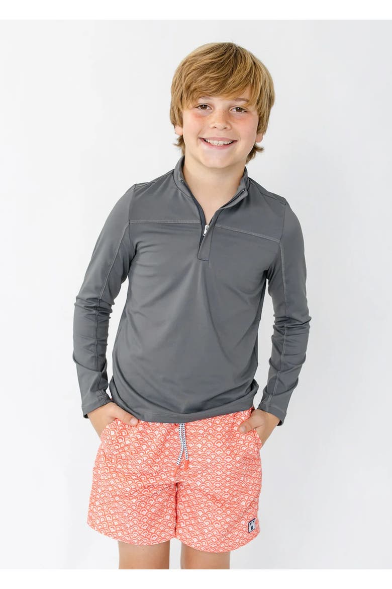 Boy's Zip Rashguard, Main, color, Grey