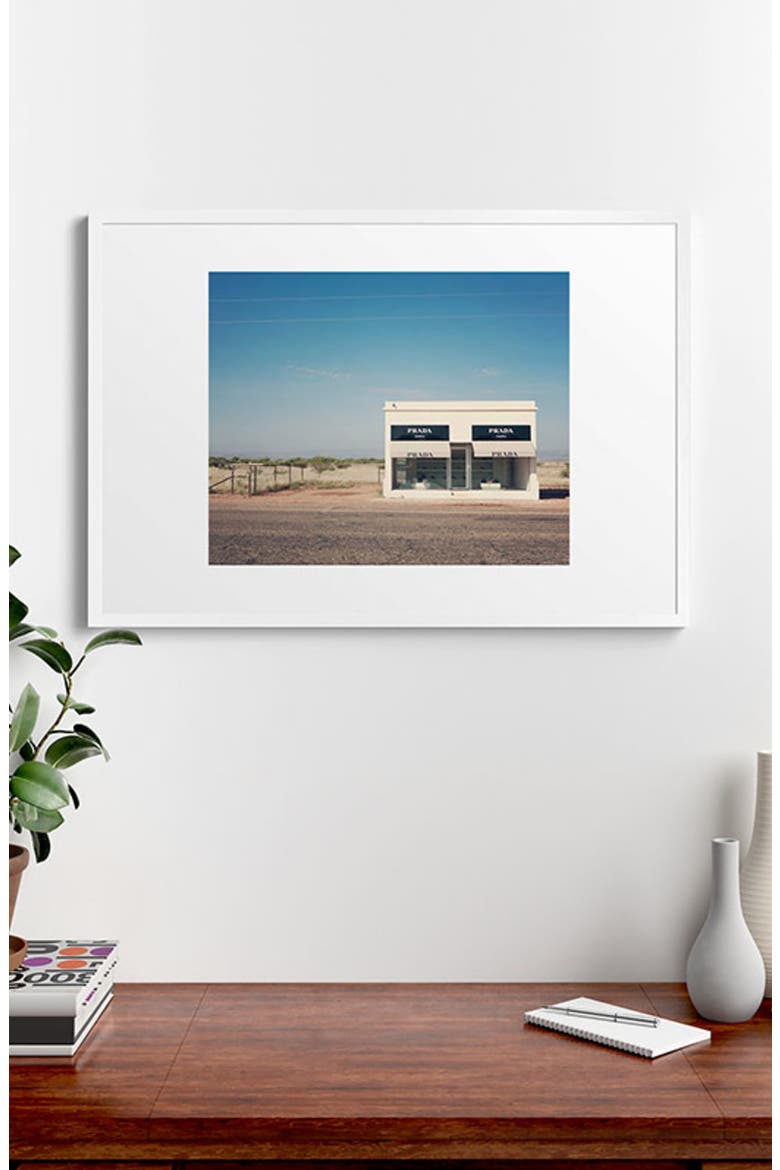 Irony in West Texas Framed Art Print, Alternate, color, BLUE