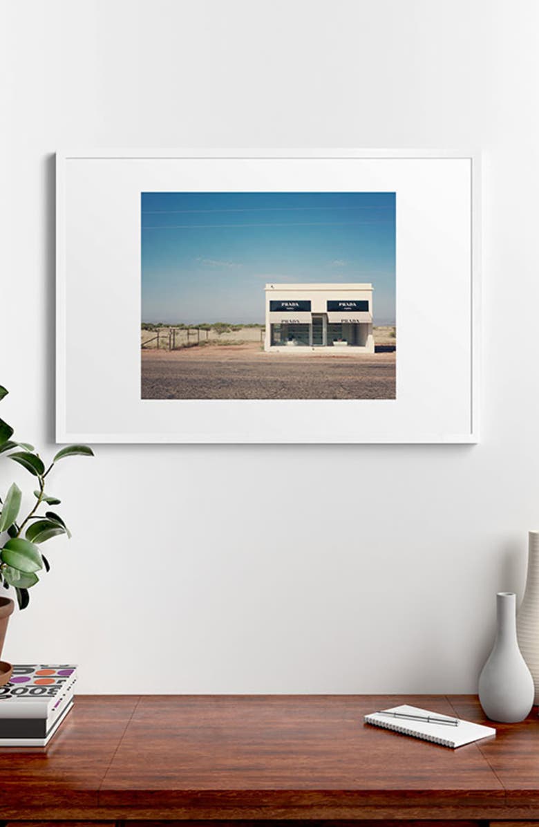 Deny Designs Irony in West Texas Framed Art Print, Alternate, color, Blue