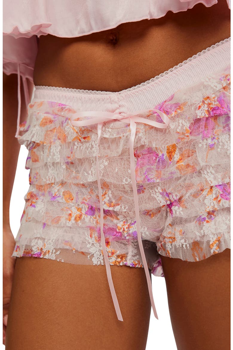 Feeling For Lace Boxer Shorts, Alternate, color, PETAL PINK COMBO