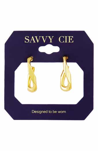 Twisted Oval Hoop Earrings