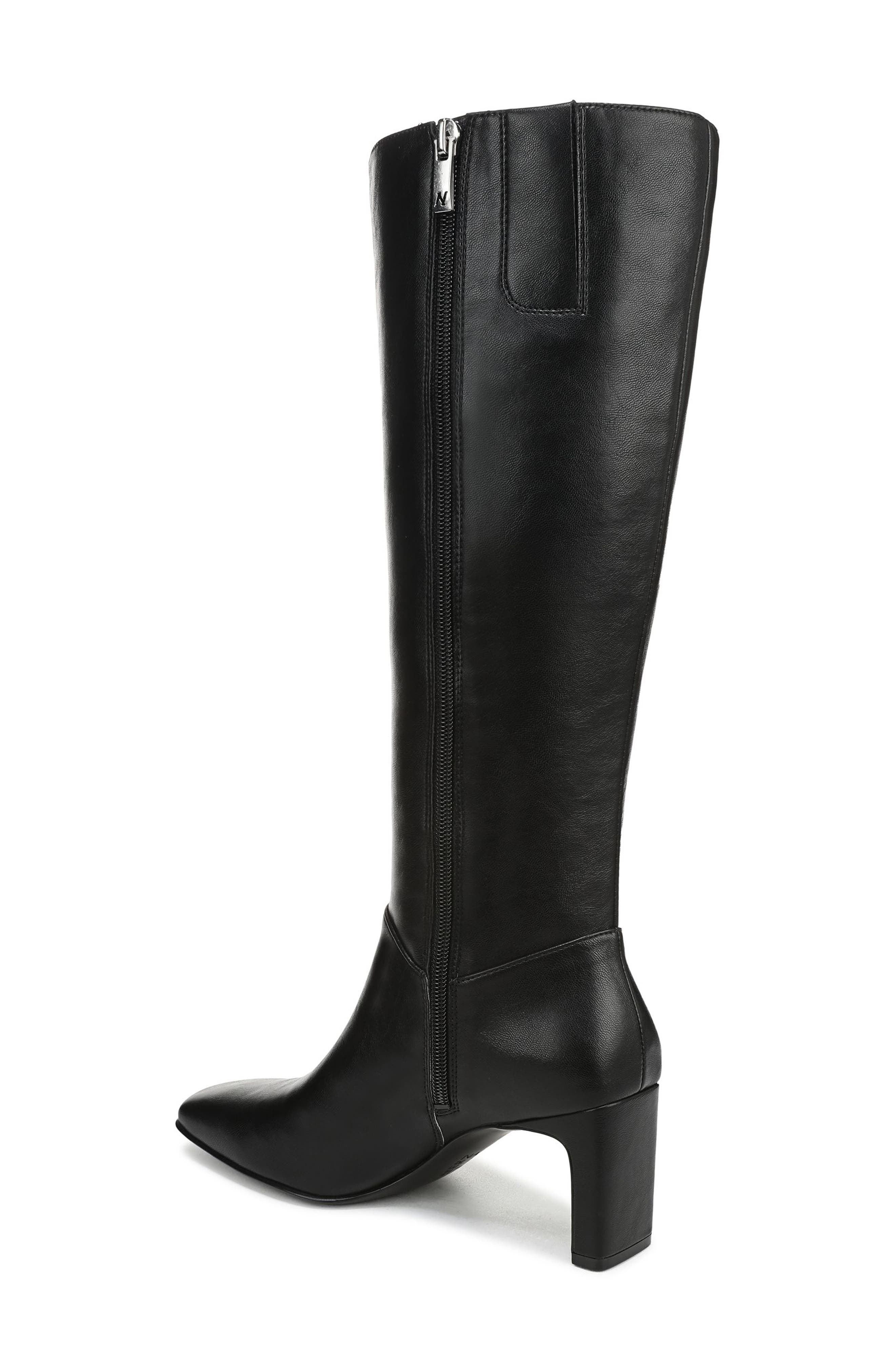 Naturalizer Nona Square Toe Boot, Alternate, color, Black