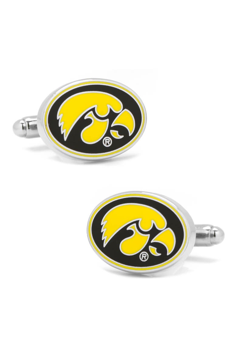 NCAA Collegiate University of Iowa Hawkeyes Cuff Links, Main, color, IOWA HAWKEYES