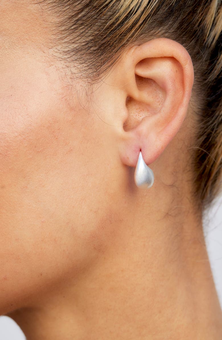 SAVVY CIE JEWELS Baby Teardrop Threader Earrings, Alternate, color, White Gold