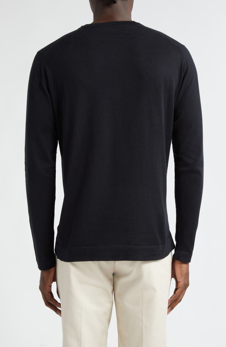 John Smedley Weatherby Cotton Sweater, Alternate, color, Black