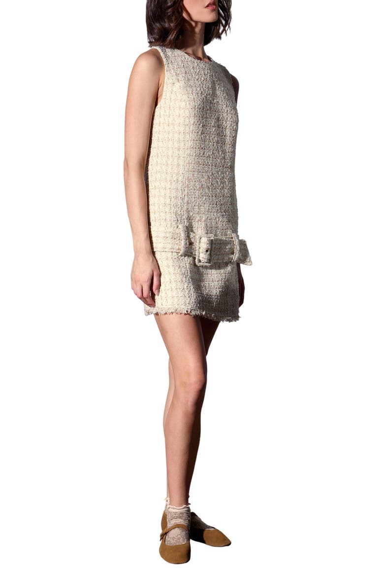 Vanna Tweed Shift Dress, Alternate, color, SAHARA TWEED
