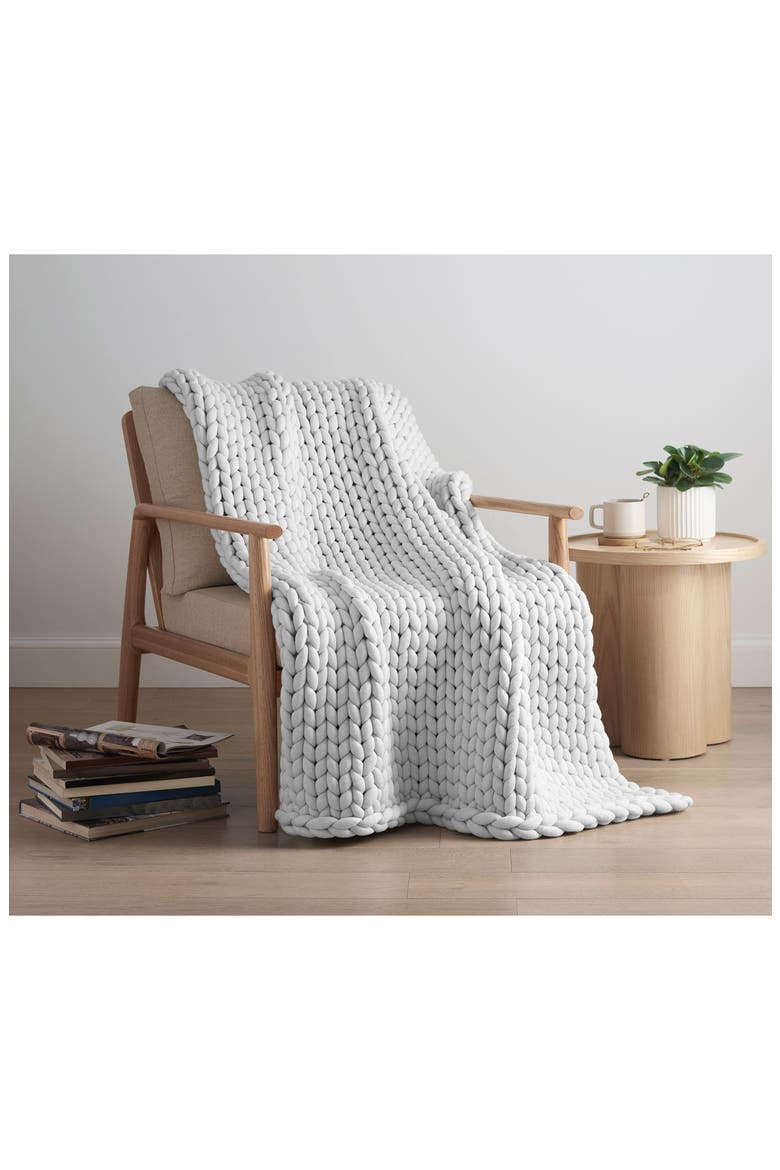 Weighted Knit Blanket, Alternate, color, GREY