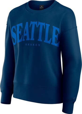 売れ筋商品|||ファナティクス カットソー トップス レディース Women's Navy Seattle Kraken Elements Flow Pullover Sweatshirt Navy FANATICS Women's Fanatics Navy Seattle Kraken Elements Flow