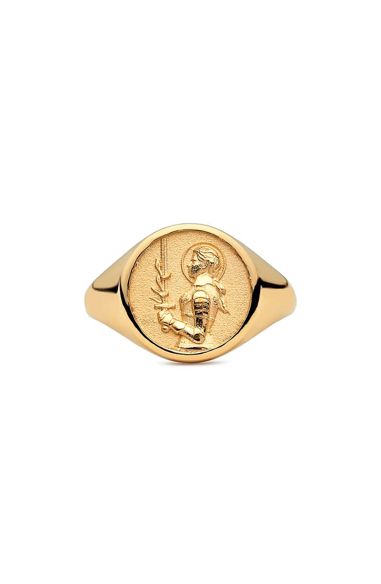 Awe Inspired Joan of Arc Signet Ring, Main, color,
