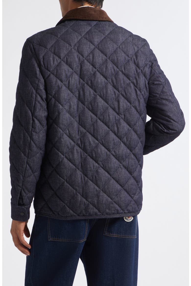 Kryen Quilted Down Jacket, Alternate, color, BLUE DENIM
