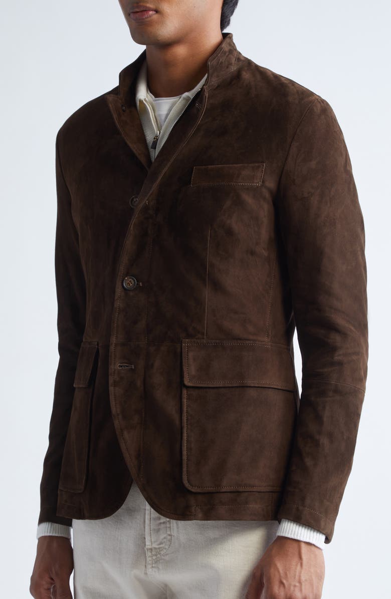 Eleventy Suede Jacket, Alternate, color, 25 Cocoa