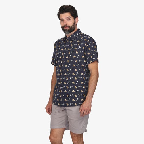 Vustra On The Rocks Button-down Shirt In Blue