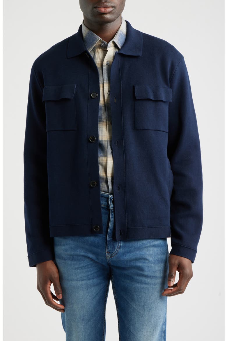 Uttoni Shirt Jacket, Main, color, DARK BLUE