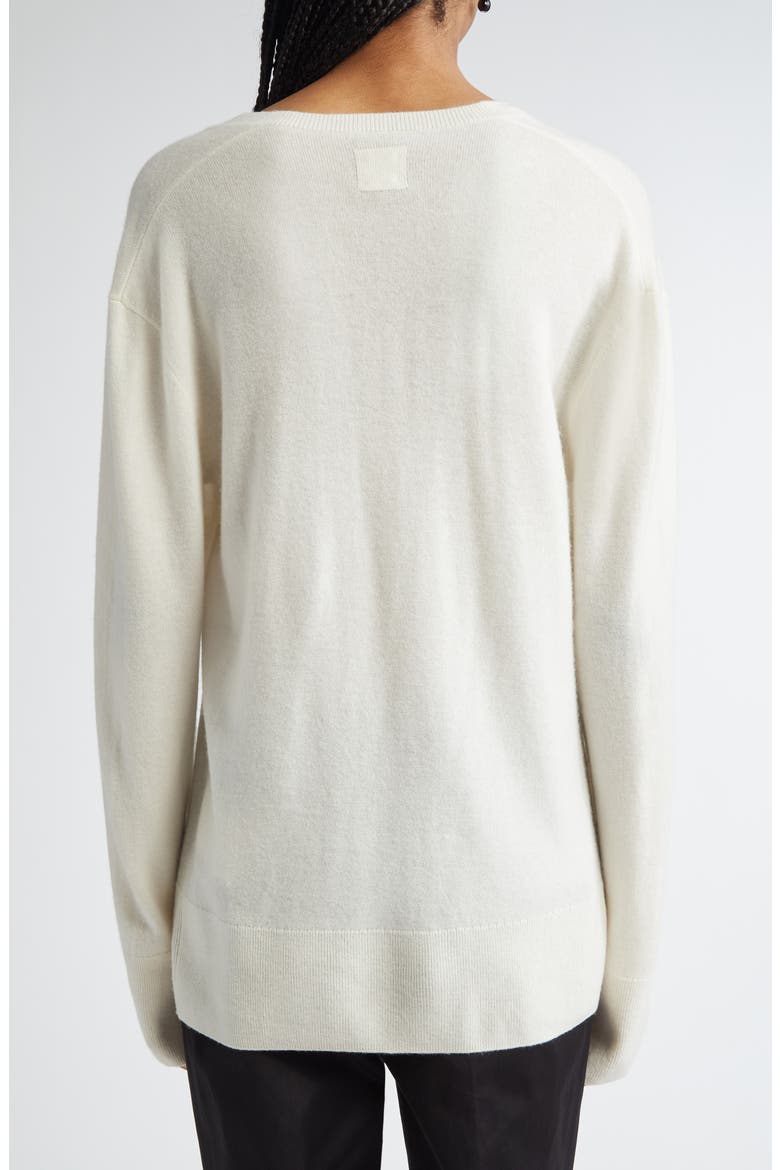Cashmere V-Neck Sweater, Alternate, color, ECRU