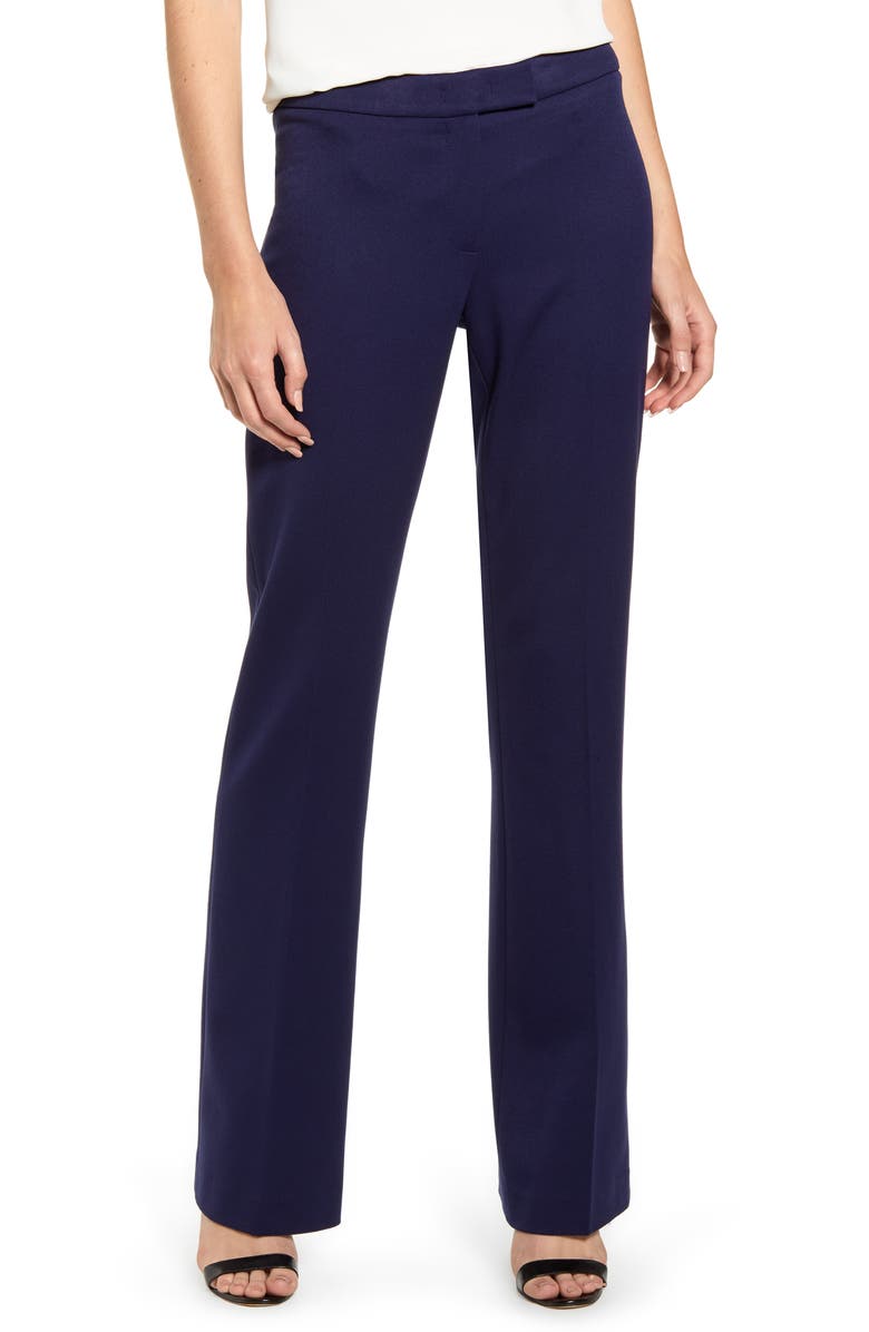 Anne Klein Flare Leg Stretch Twill Pants, Main, color,
