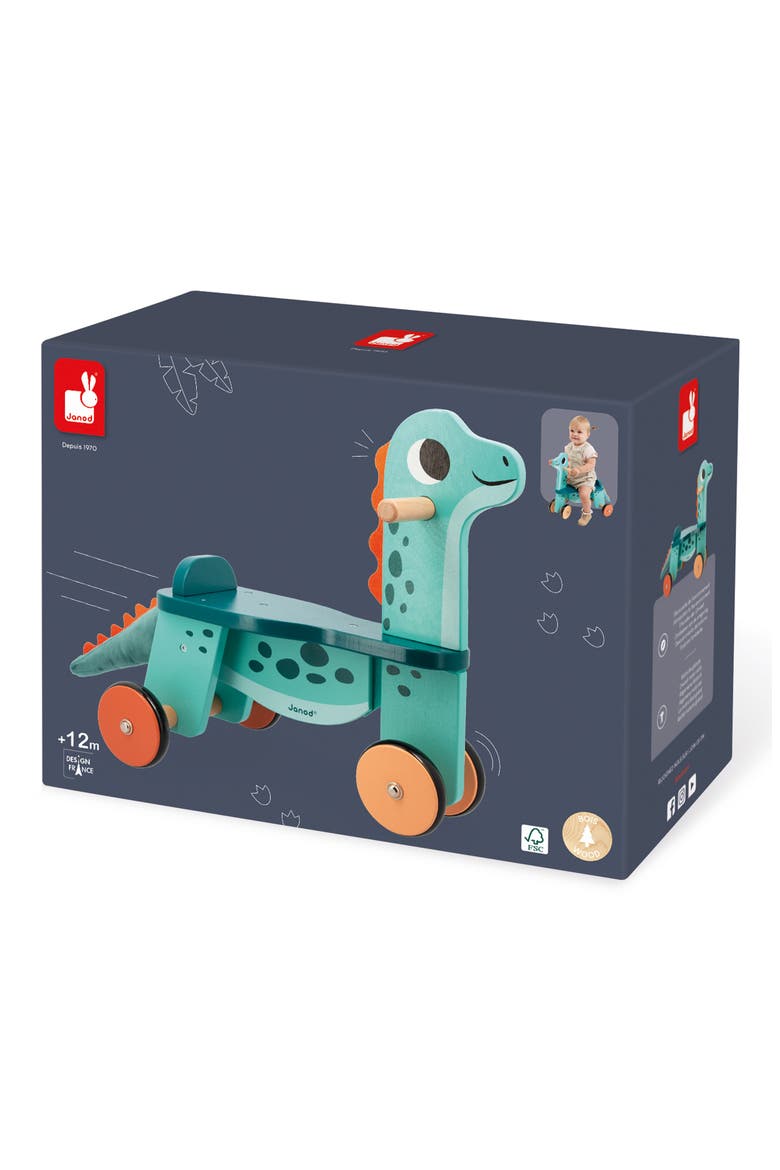 Portosaurus Dino Ride-On Toy, Alternate, color, GREEN