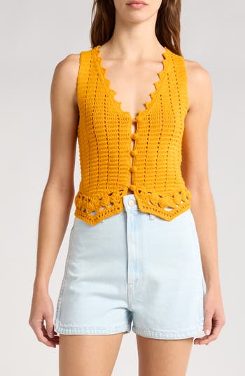 MOTHER MOTHER THE BEST OF THE VEST OPEN STITCH VEST 