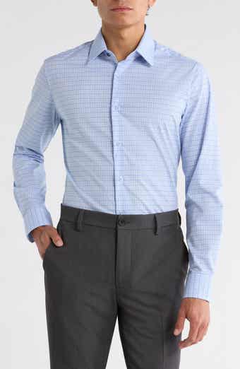 Duchamp Plaid Print Slim Fit Dress Shirt