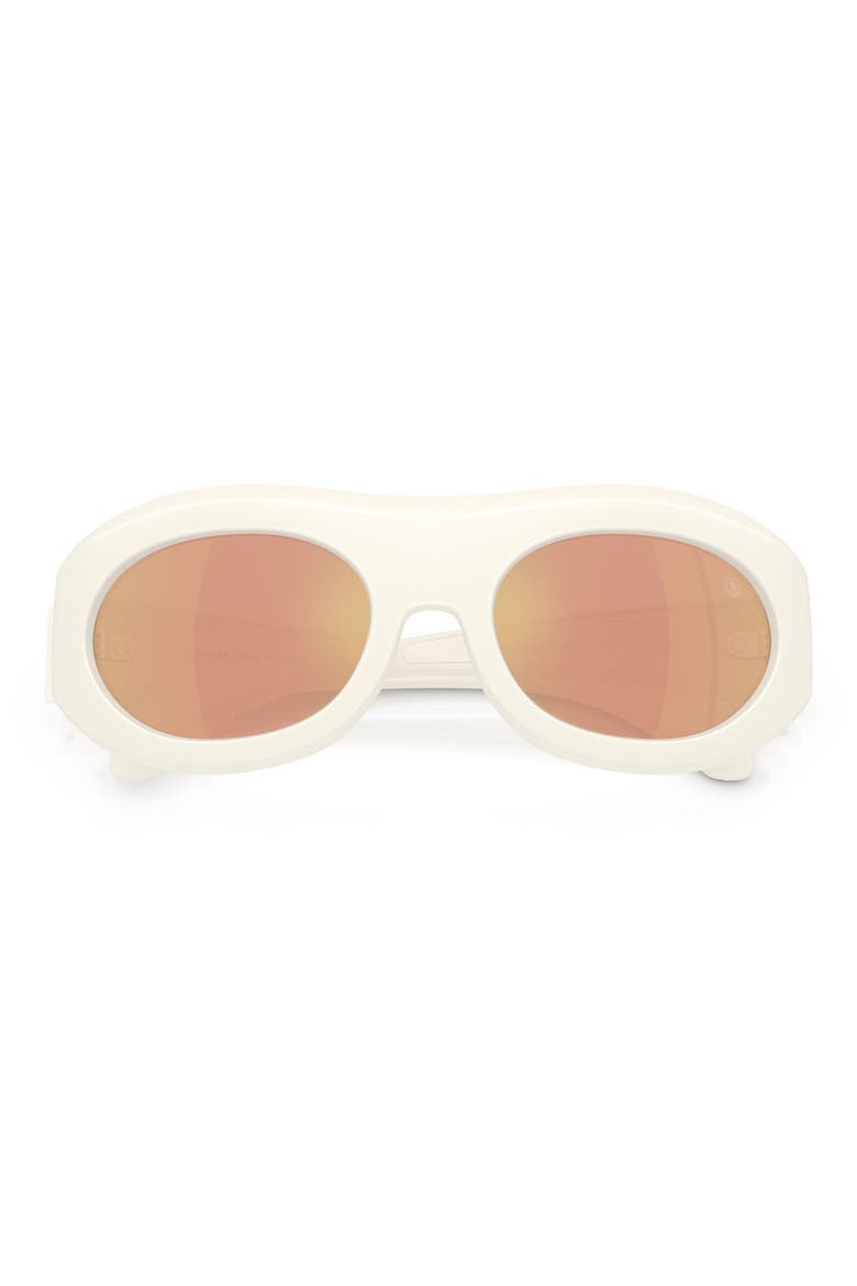 Ramillon 54mm Polarized Oval Sunglasses, Alternate, color, VANILLA / BROWN MIRROR GOLD