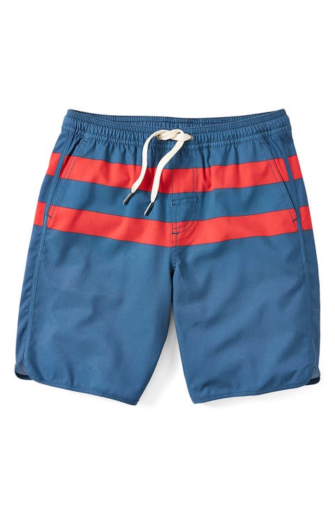 Kids' Anchor Stripe Water Repellent Swim Trunks (Little Kid & Big Kid)