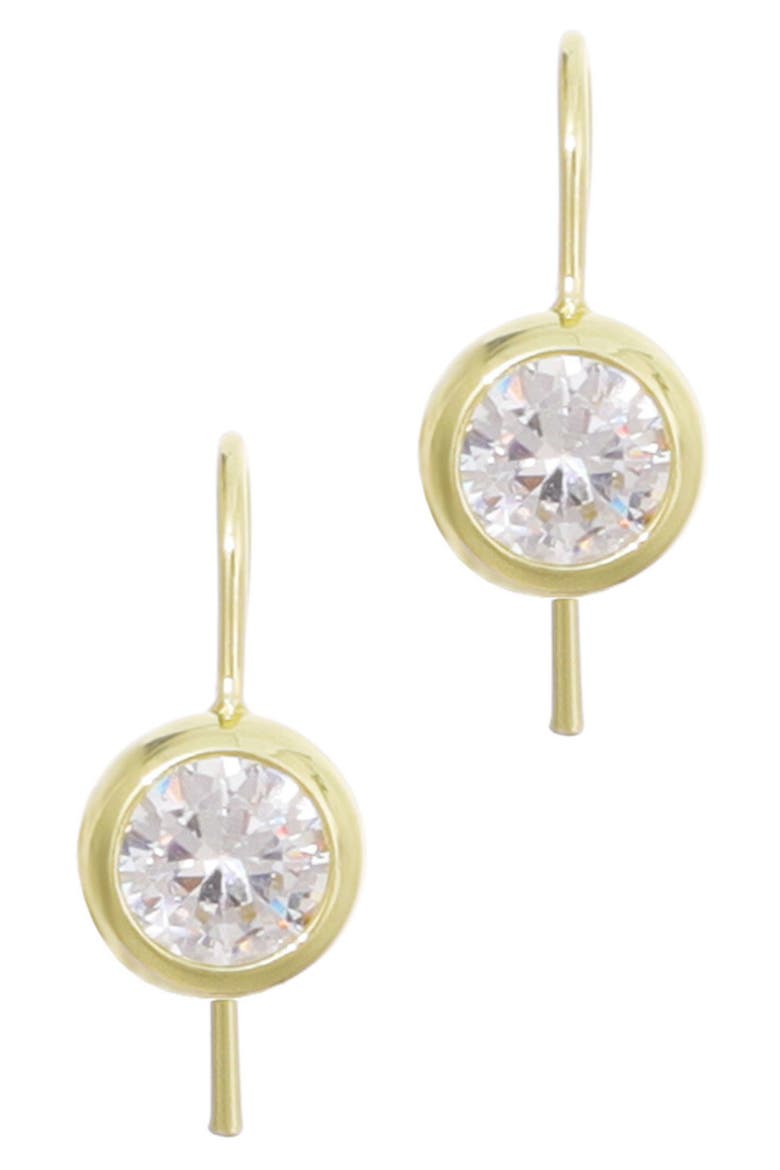 14K Gold Plate Crystal Earrings, Alternate, color, GOLD