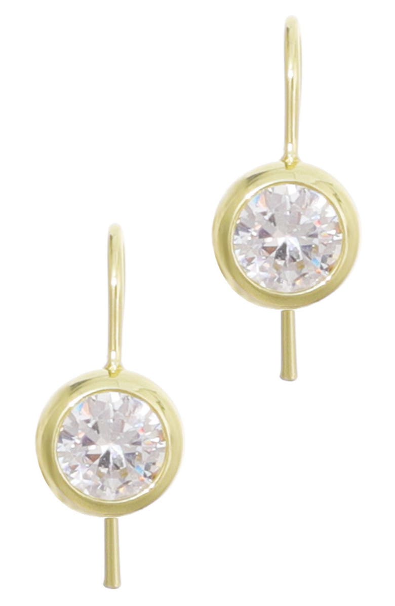 Adornia 14K Gold Plate Crystal Earrings, Alternate, color, Gold