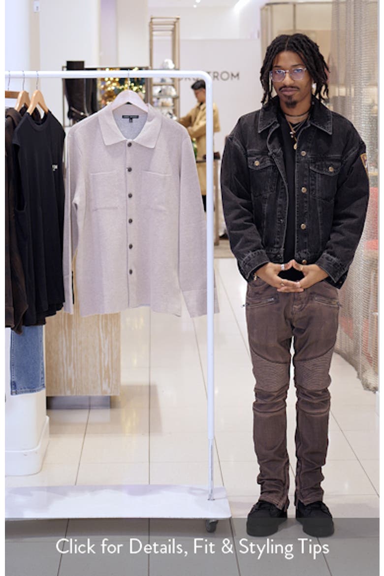 Cantor Knit Cotton Button-Up Overshirt video