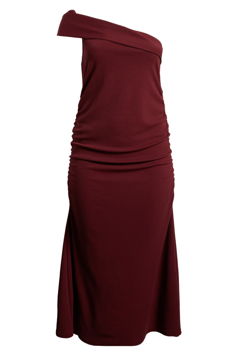 One-Shoulder Maxi Dress, Alternate, color, BRICK