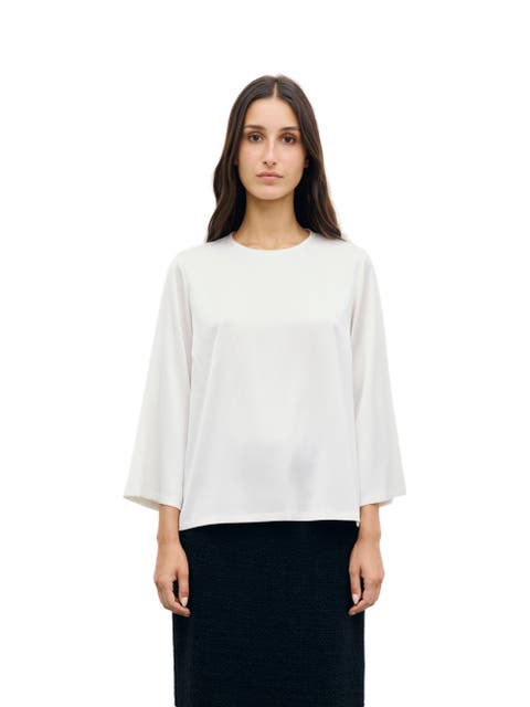 Sculpted Round Neck Blouse