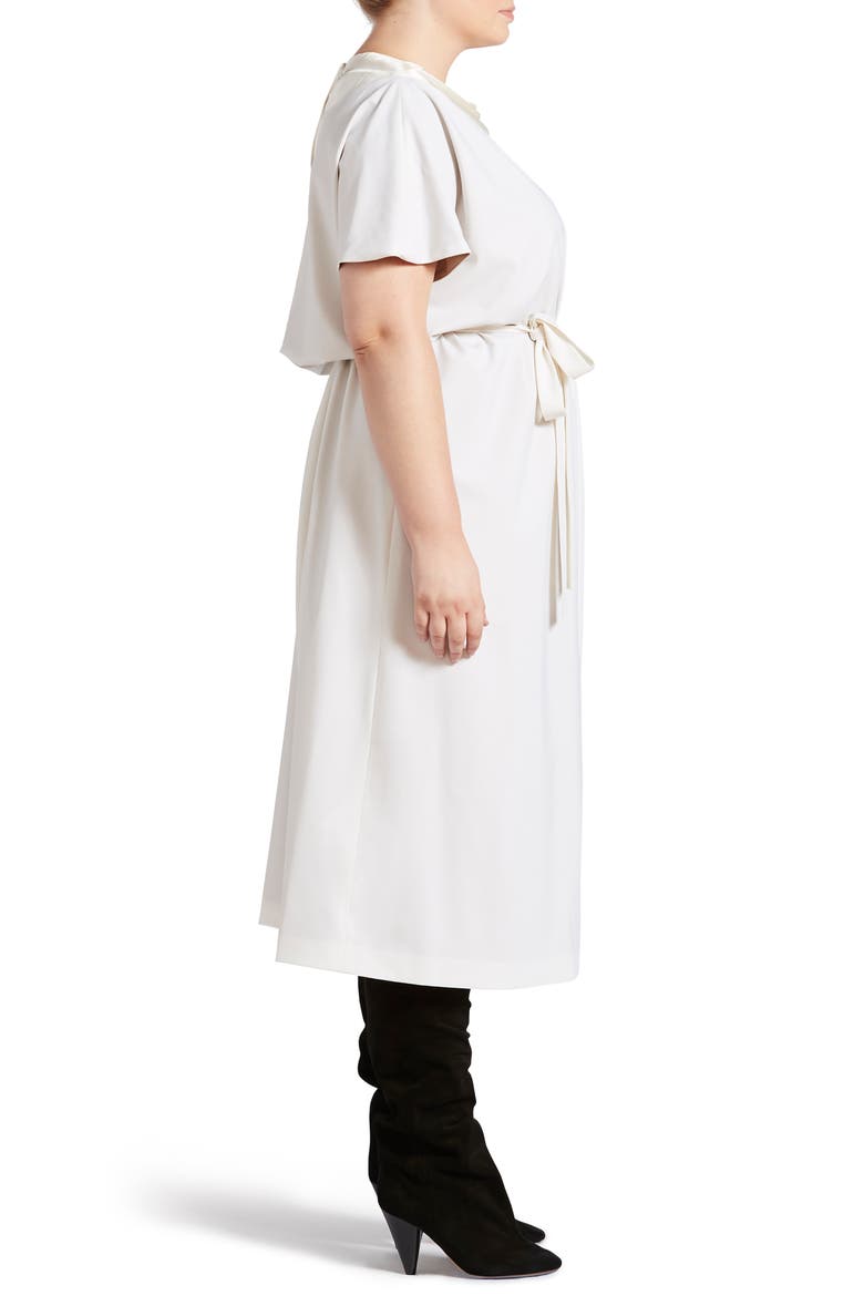 Bias Cut Wool-Blend Dress, Alternate, color, CREAM