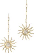 Ramy Brook Serra Pavé Sunburst Linear Drop Earrings