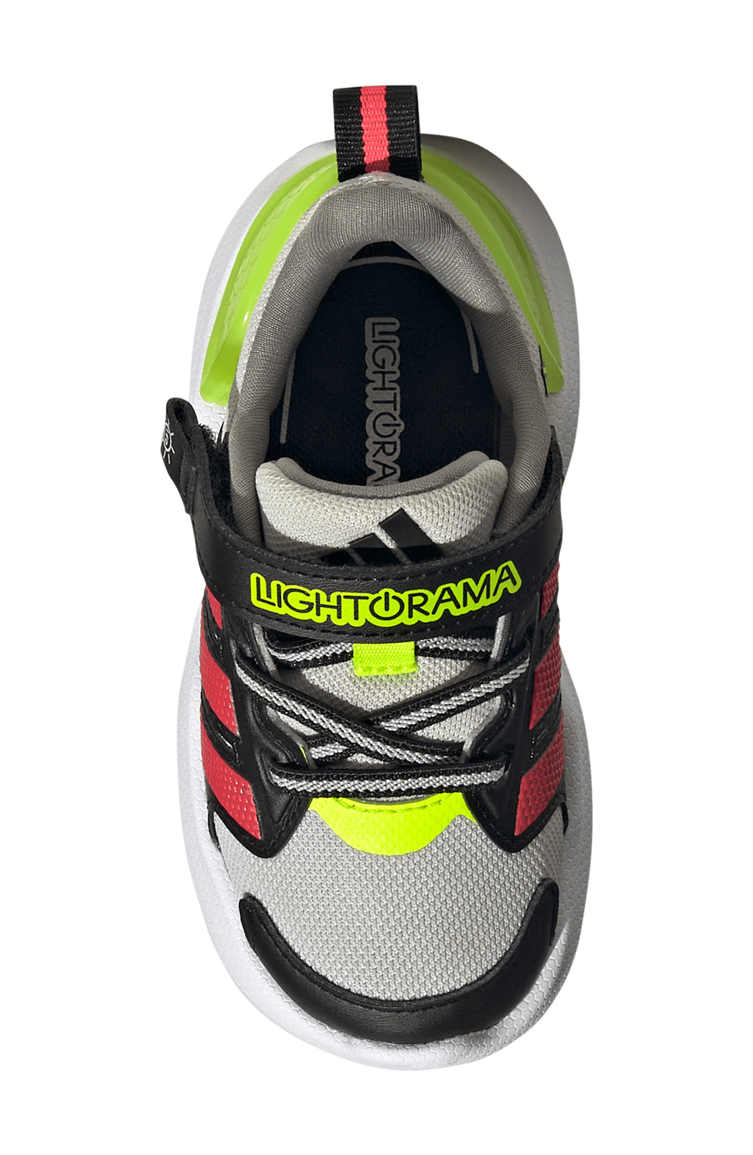 adidas Kids' Lightorama Sneaker, Alternate, color, Grey/ Lucid Red/ Lucid Lemon