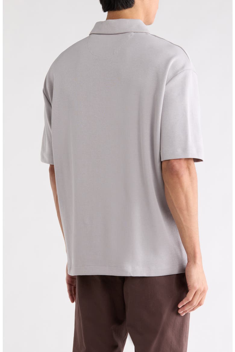 Zip Neck Polo, Alternate, color, LIGHT GREY
