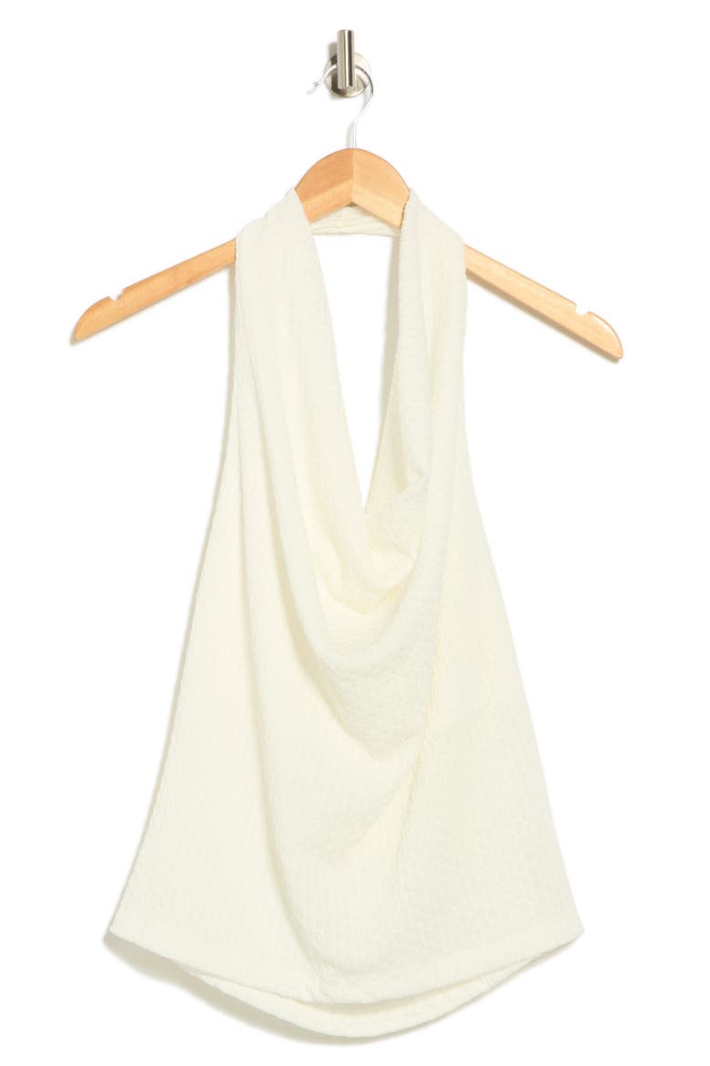 Textured Knit Halter Top, Alternate, color, WHITE