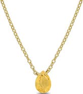 DELMAR Pear Shaped Citrine Pendant Necklace