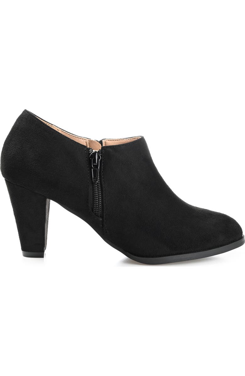 Journee Collection Sanzi Heeled Ankle Bootie, Alternate, color, Black