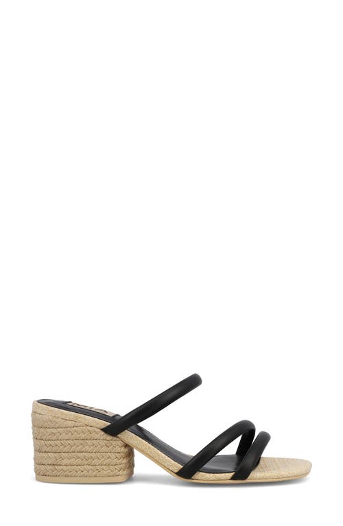 Mia Inara Espadrille Slide Sandal In Black