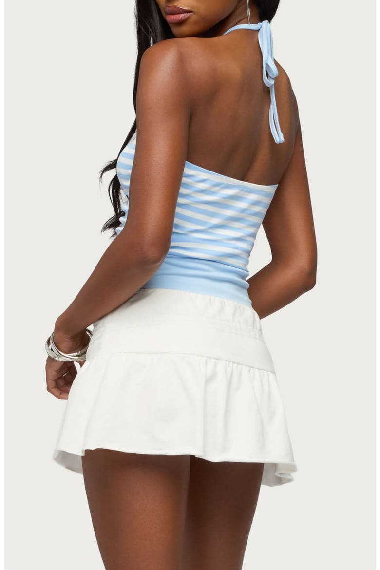 Citron Striped Halter Top, Alternate, color, WHITE-AND-BLUE