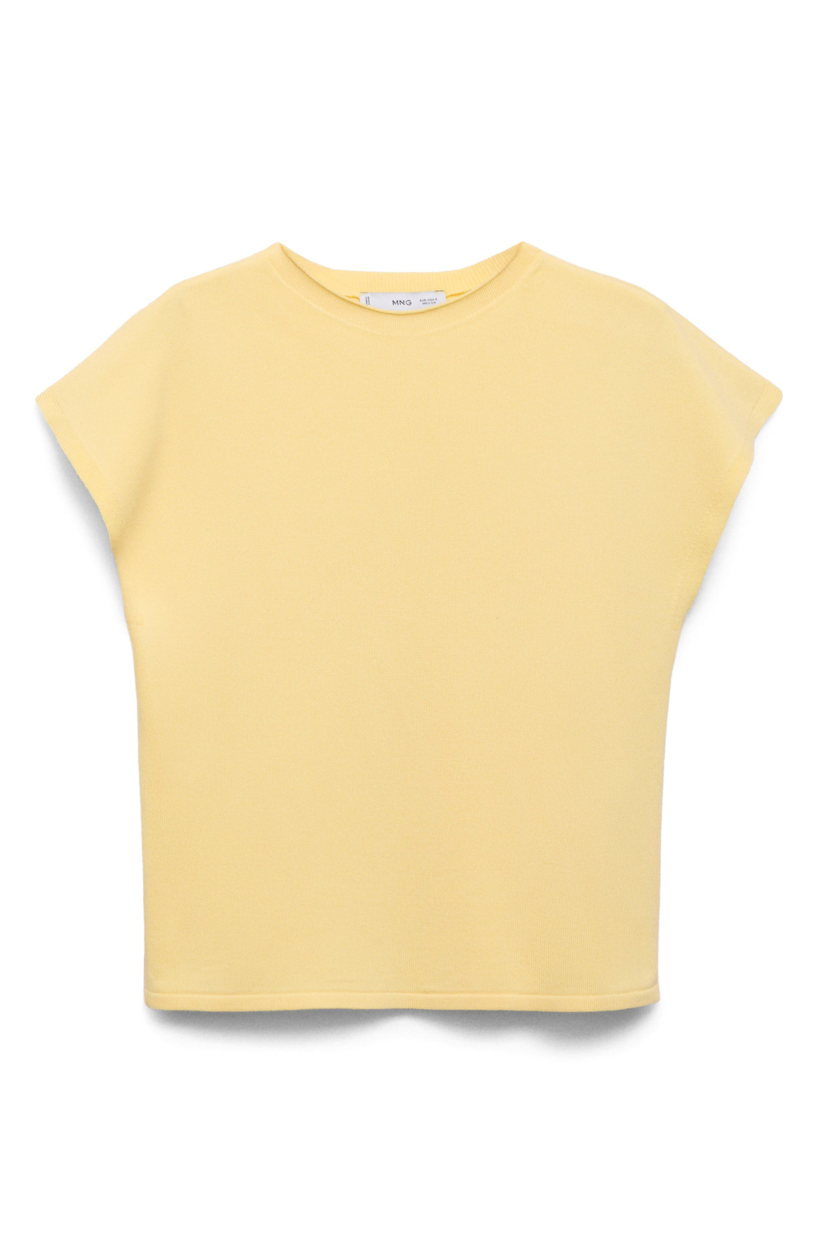 MANGO Cap Sleeve Fine Knit Sweater