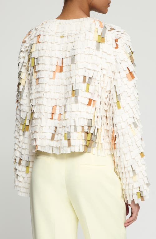 LAFAYETTE 148 LAFAYETTE 148 NEW YORK COLLAGED FRINGE CARDIGAN 