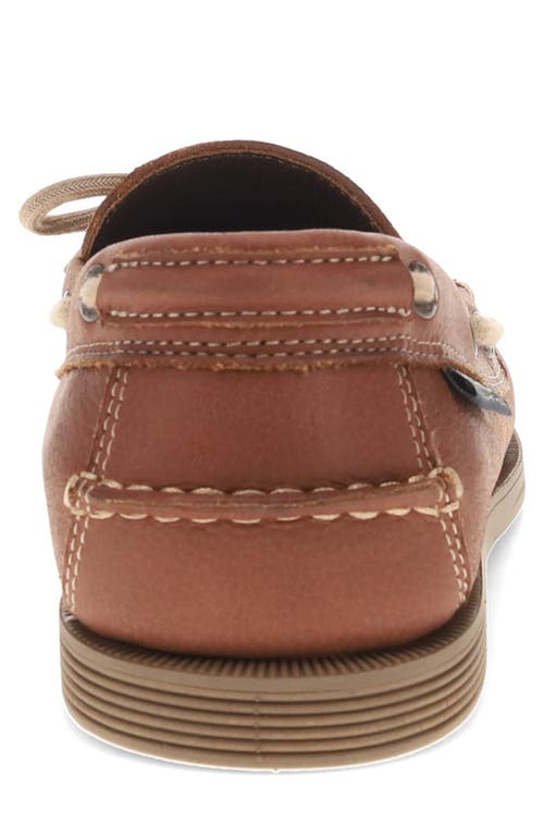 Dockers Mens Darnell Genuine Leather Dress Casual Slip On Boat Shoe In Briar