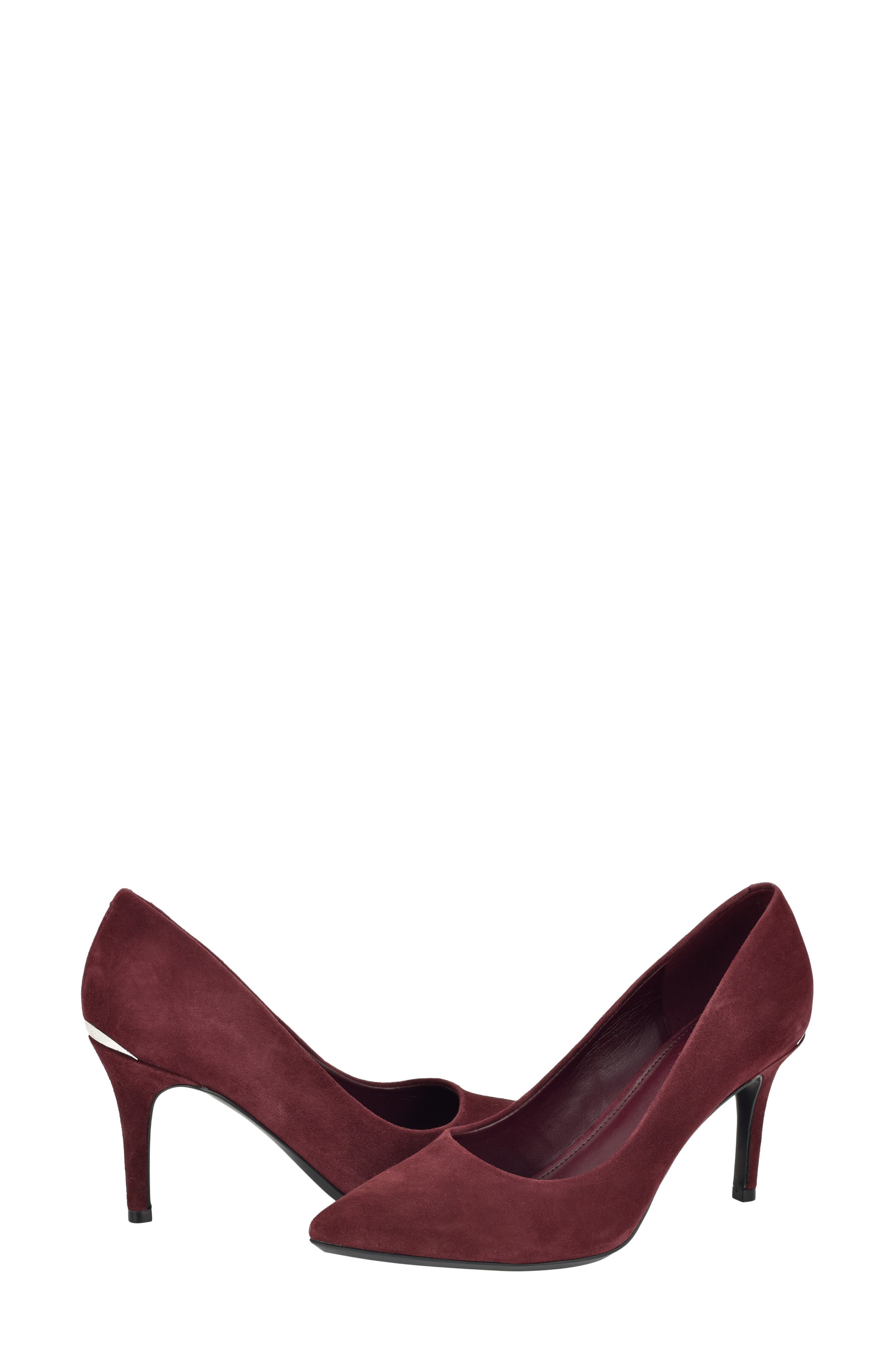 Gayle Pump, Alternate, color, DARK RED