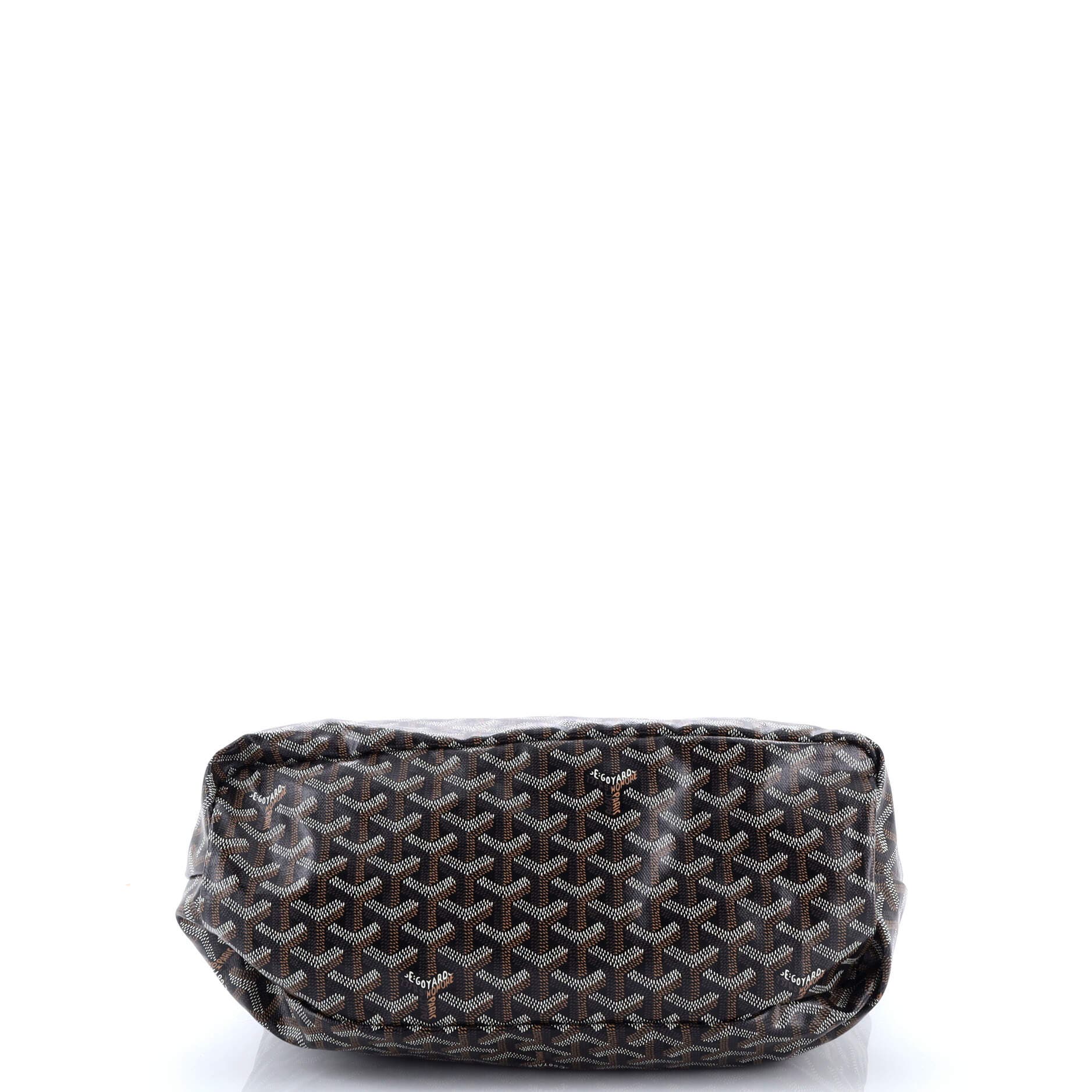 Pre-Owned Goyard Boheme Hobo Printed Coated Canvas, Alternate, color, Black