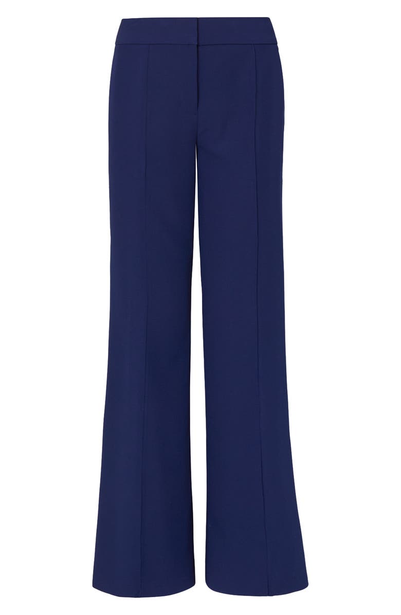 Milly Nash Wide Leg Cady Pants, Alternate, color, Navy