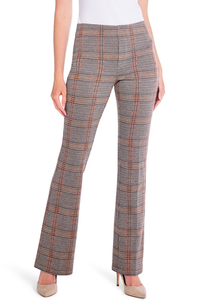 NIC+ZOE Sketched Plaid Bootcut Pants, Main, color, 