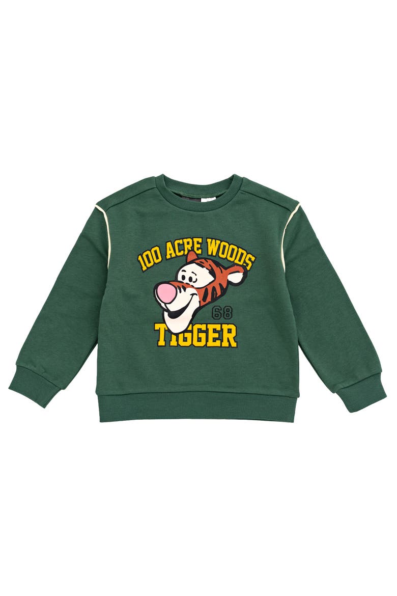 Winnie the Pooh Fleece Sweatshirt and Pants Set, Alternate, color, Tigger Dark Green