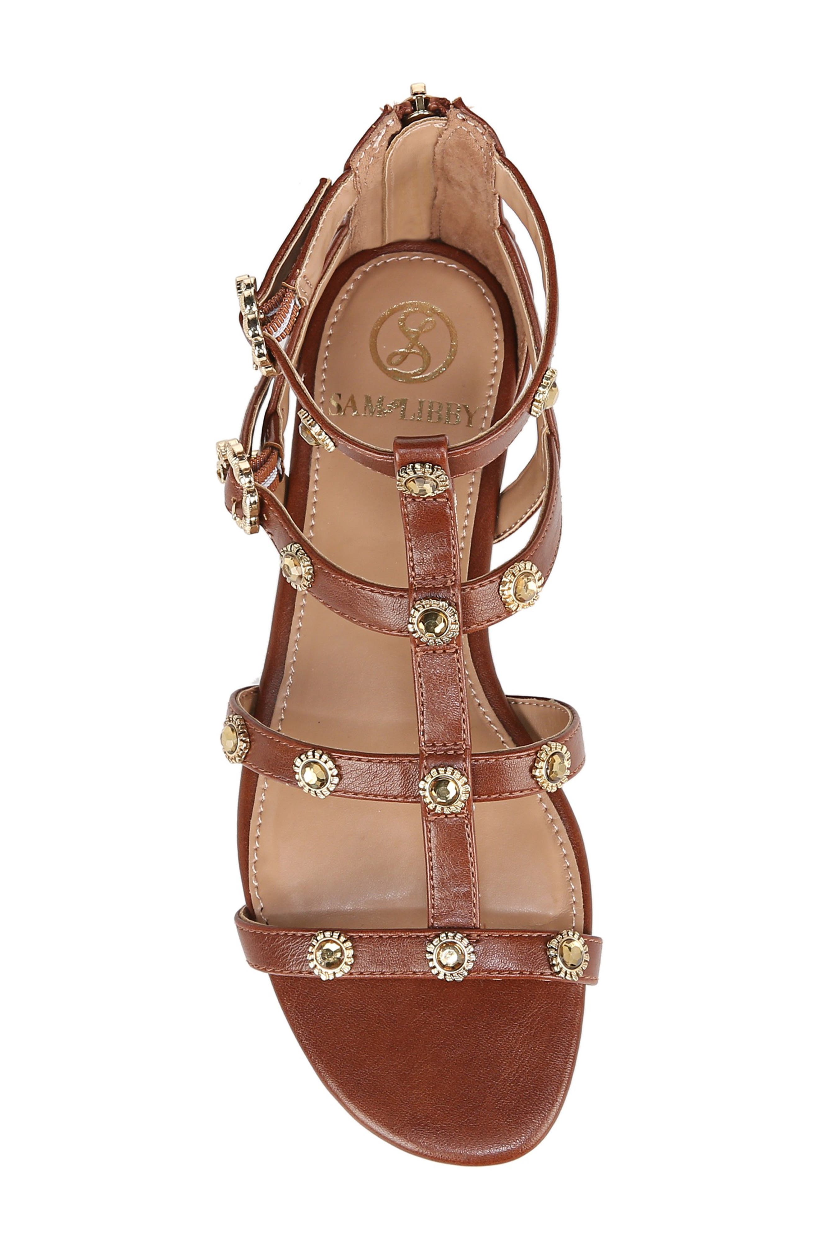 SAM 
LIBBY Rhonda Caged Sandal, Alternate, color, Aged Whiskey