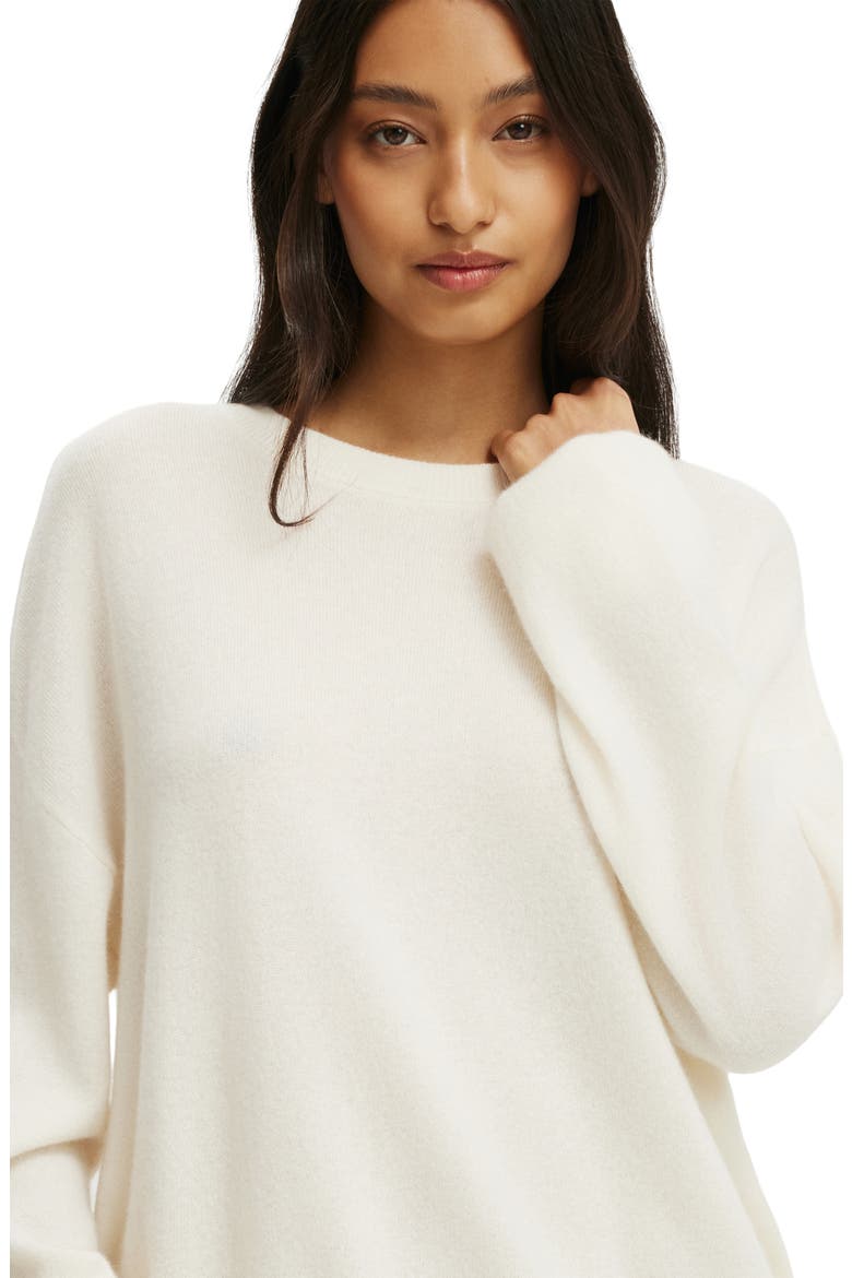 Women's Cashmere Blend Crew Knit, Alternate, color, Porcelain