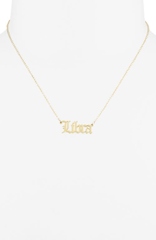 The Sis Kiss Zodiac Pendant Necklace In Gold