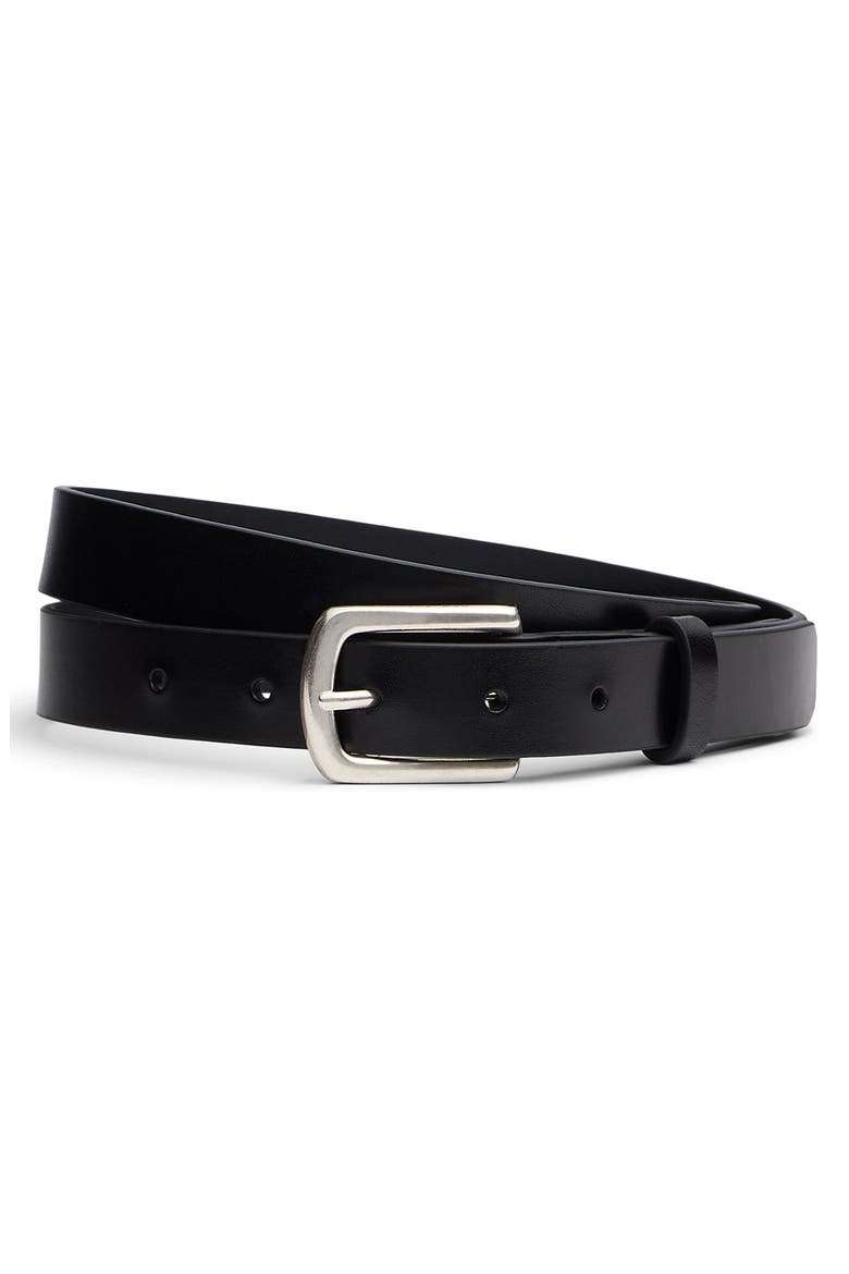 28mm Leather Dress Belt, Main, color, DARK CHOCOLATE